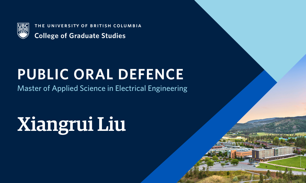 Xiangrui Liu will defend their thesis.