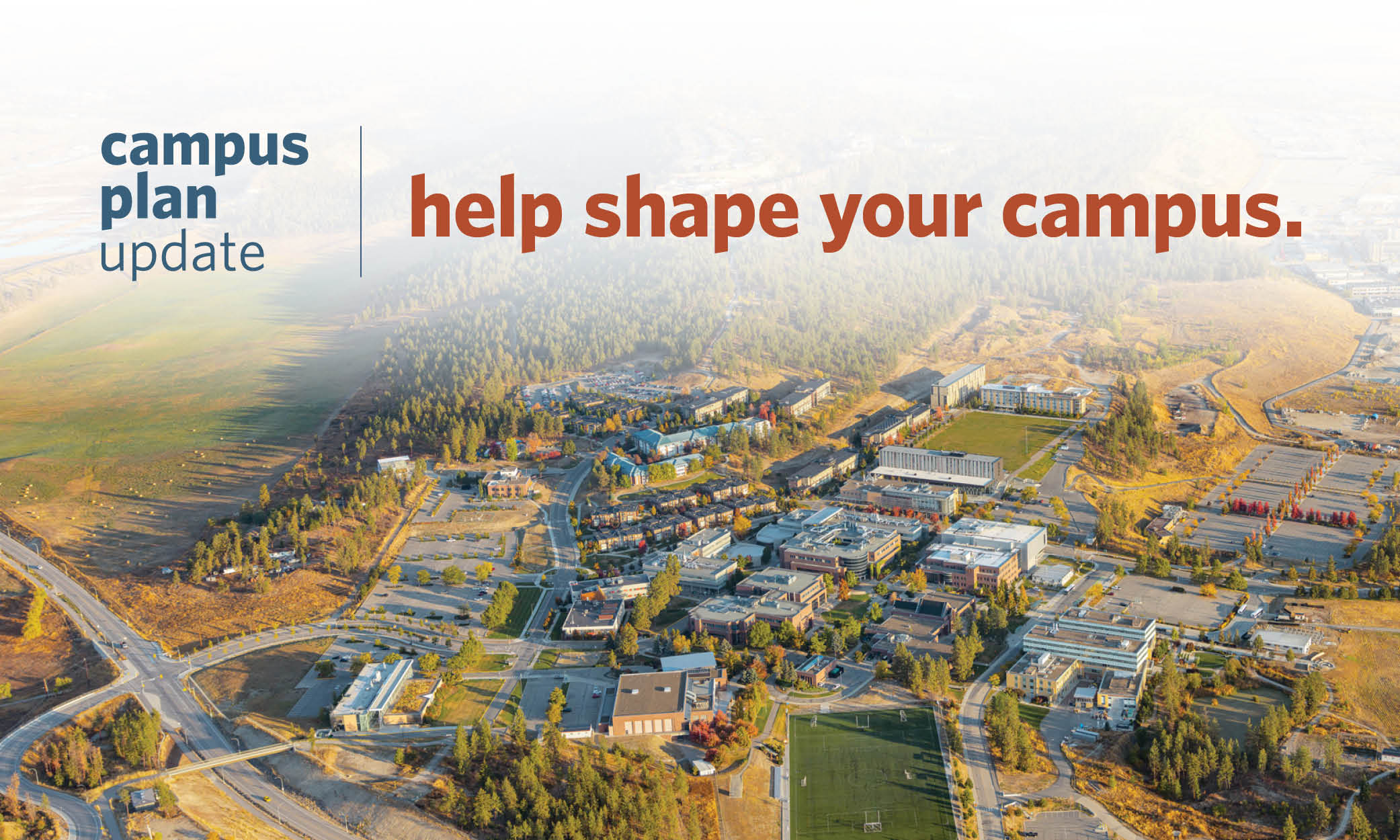 Aerial shot of UBCO campus.