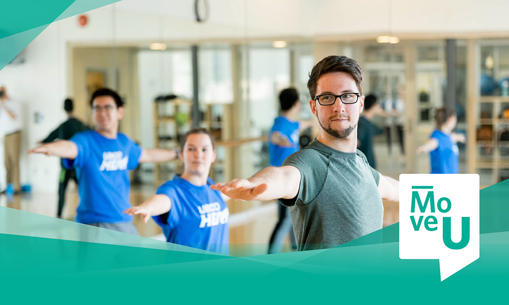 Students taking part in fitness class