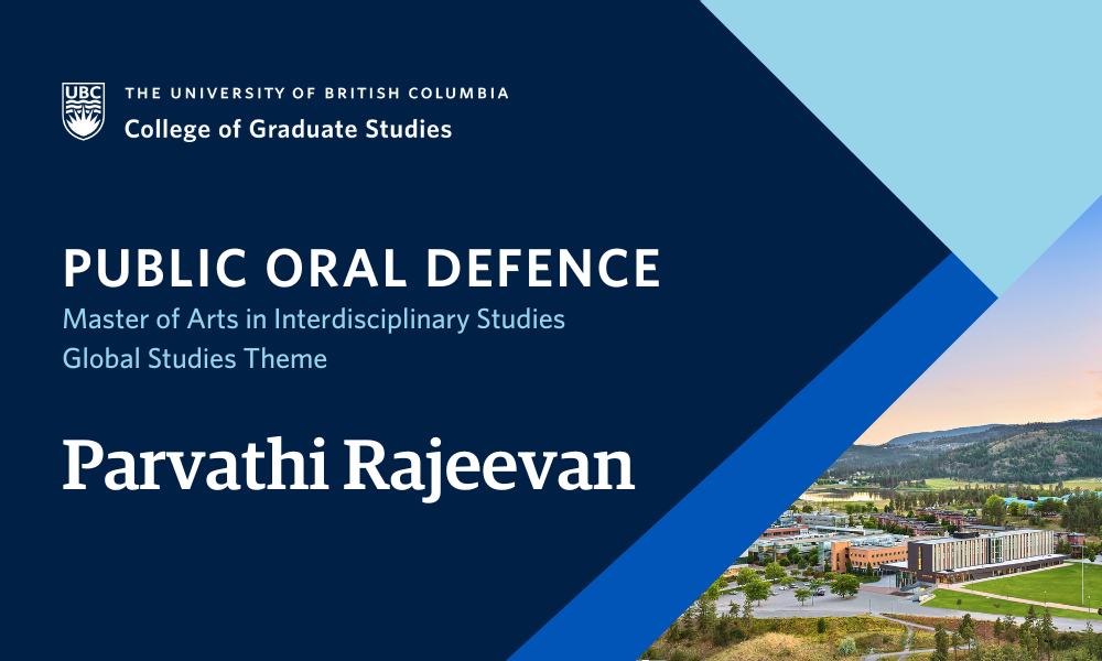 Parvathi Rajeevan,will defend their thesis