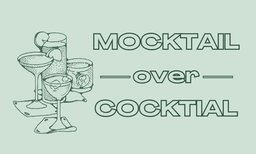 Glasswear event graphic for mocktail over cocktail