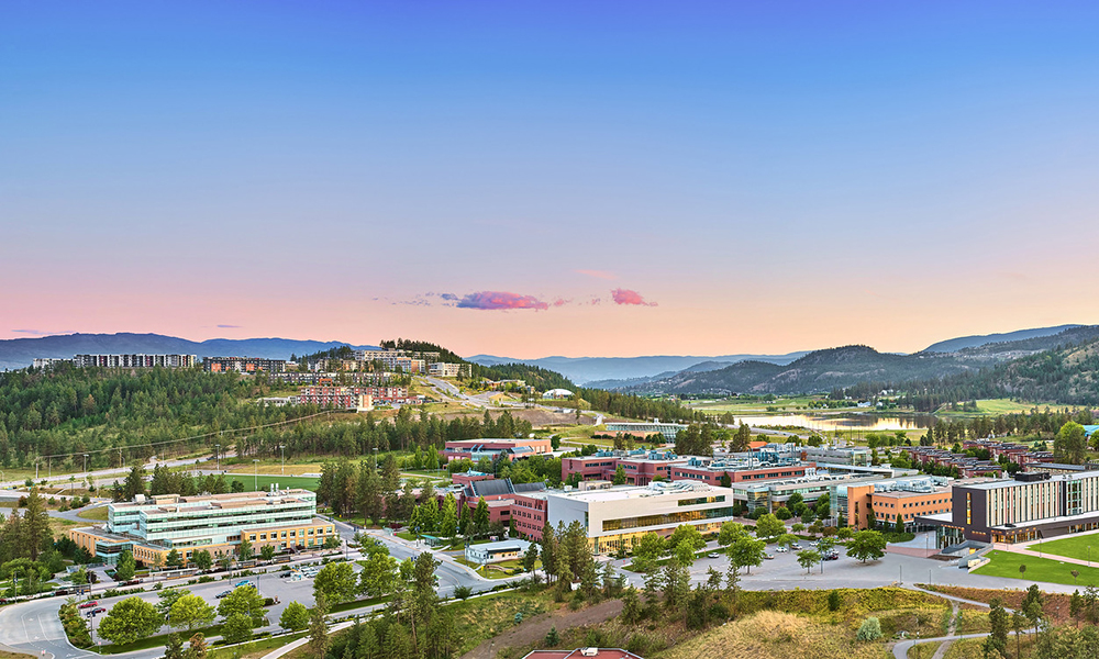 UBC Okanagan Aerial Sunset View v2