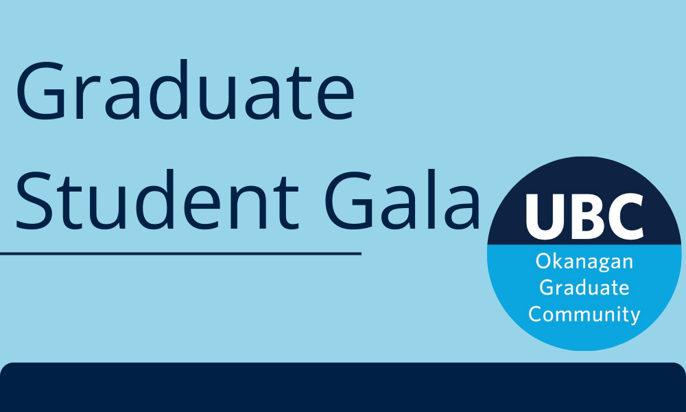 A graphic of the text Graduate Student Gala.